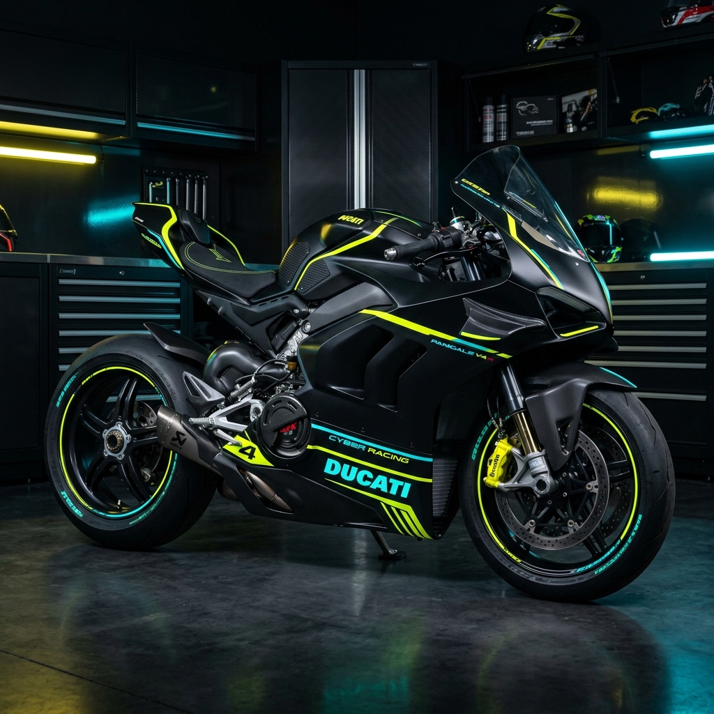 Ducati Panigale V4 Cyber Black Wrap